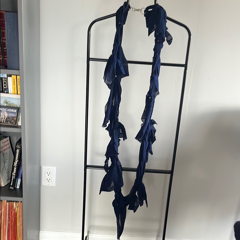 Elegant Navy Blue Scarf Wrap